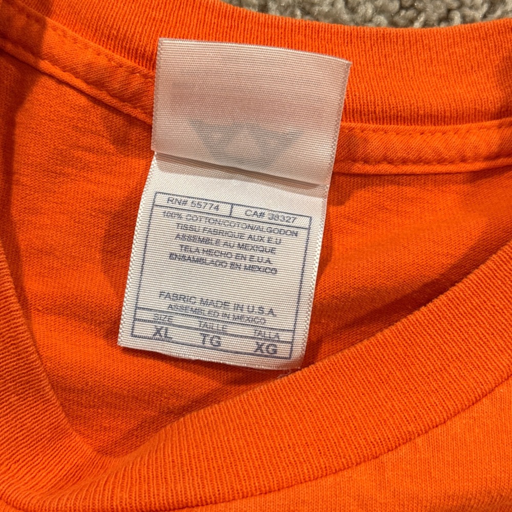 Alstyle Orlando T-Shirt Men XL Orange Good Florida Souvenir Dolphin Graphic Tee - Picture 3 of 6
